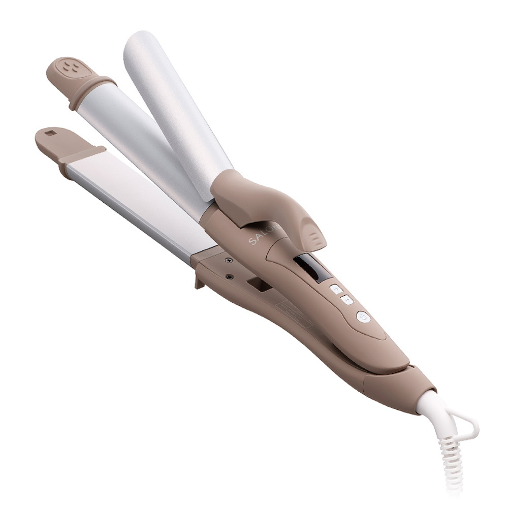 SALONIA 2Way Straightening & Curling Hair Iron 32mm (Beige) 直曲兩用捲髮棒32mm(淺棕色)