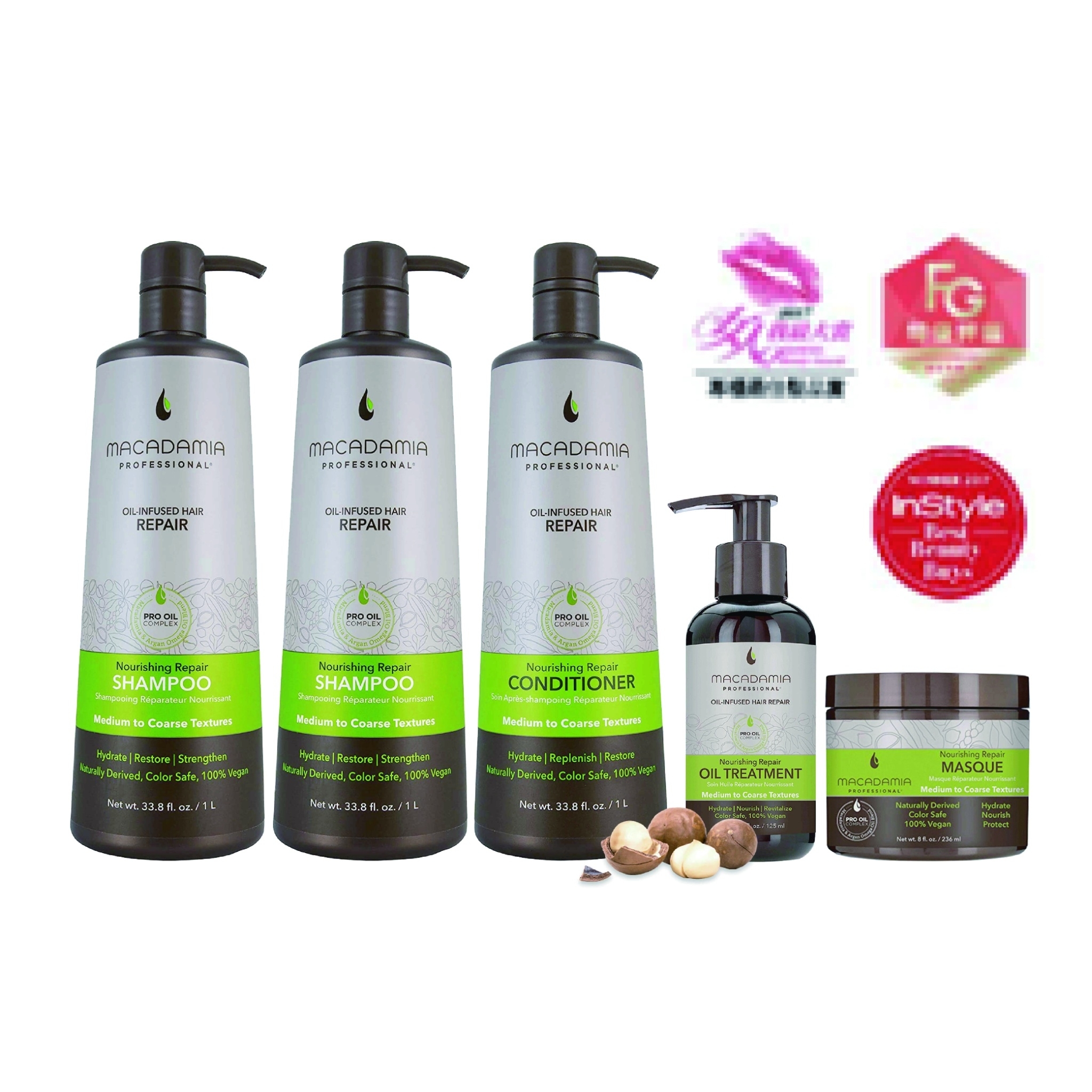 【GISH Beauty】 Macadamia Professional 瑪卡奇蹟油 潤澤完美護髮組