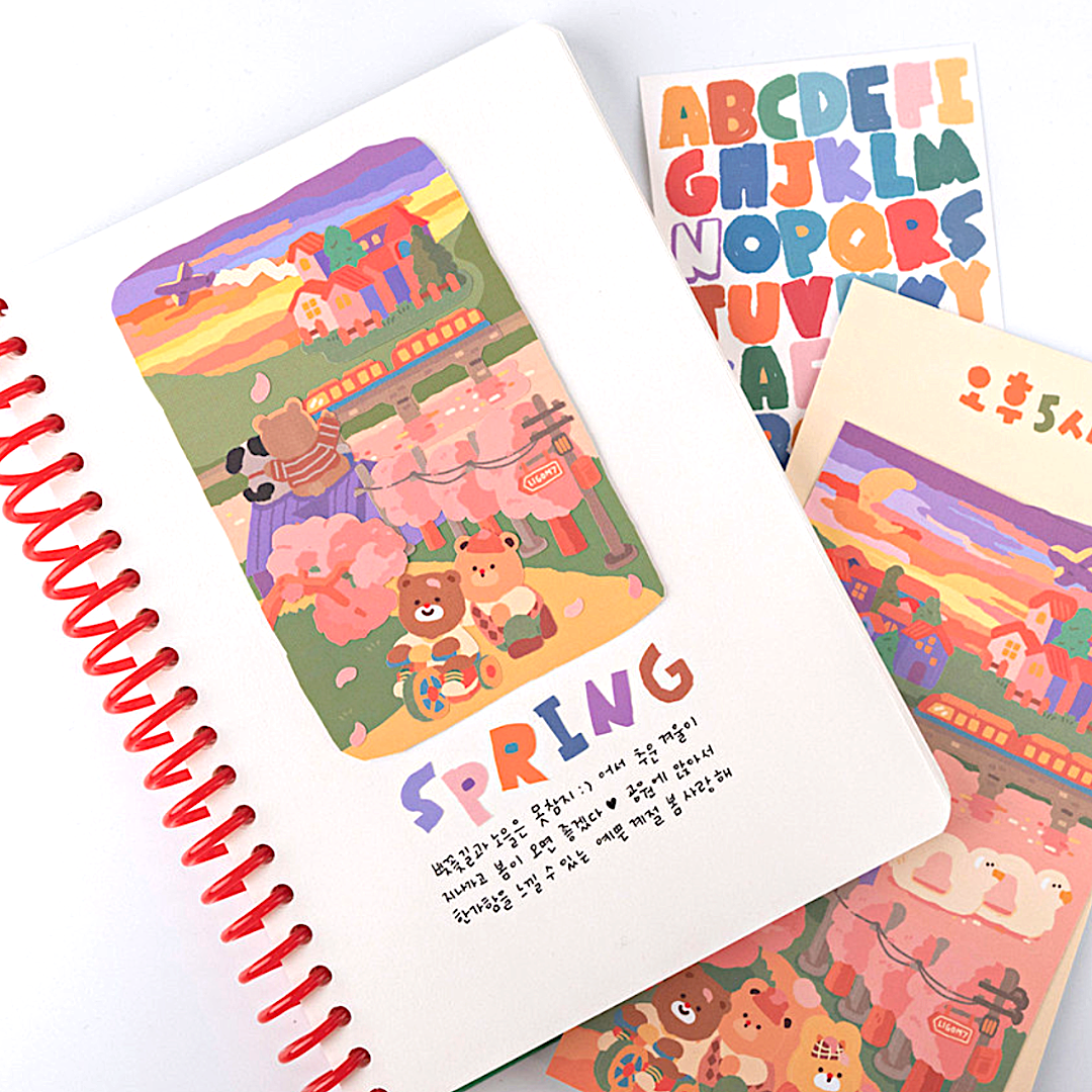 Khakiz Sticker－5 o'clock in the afternoon (Korean Stationery Brand)