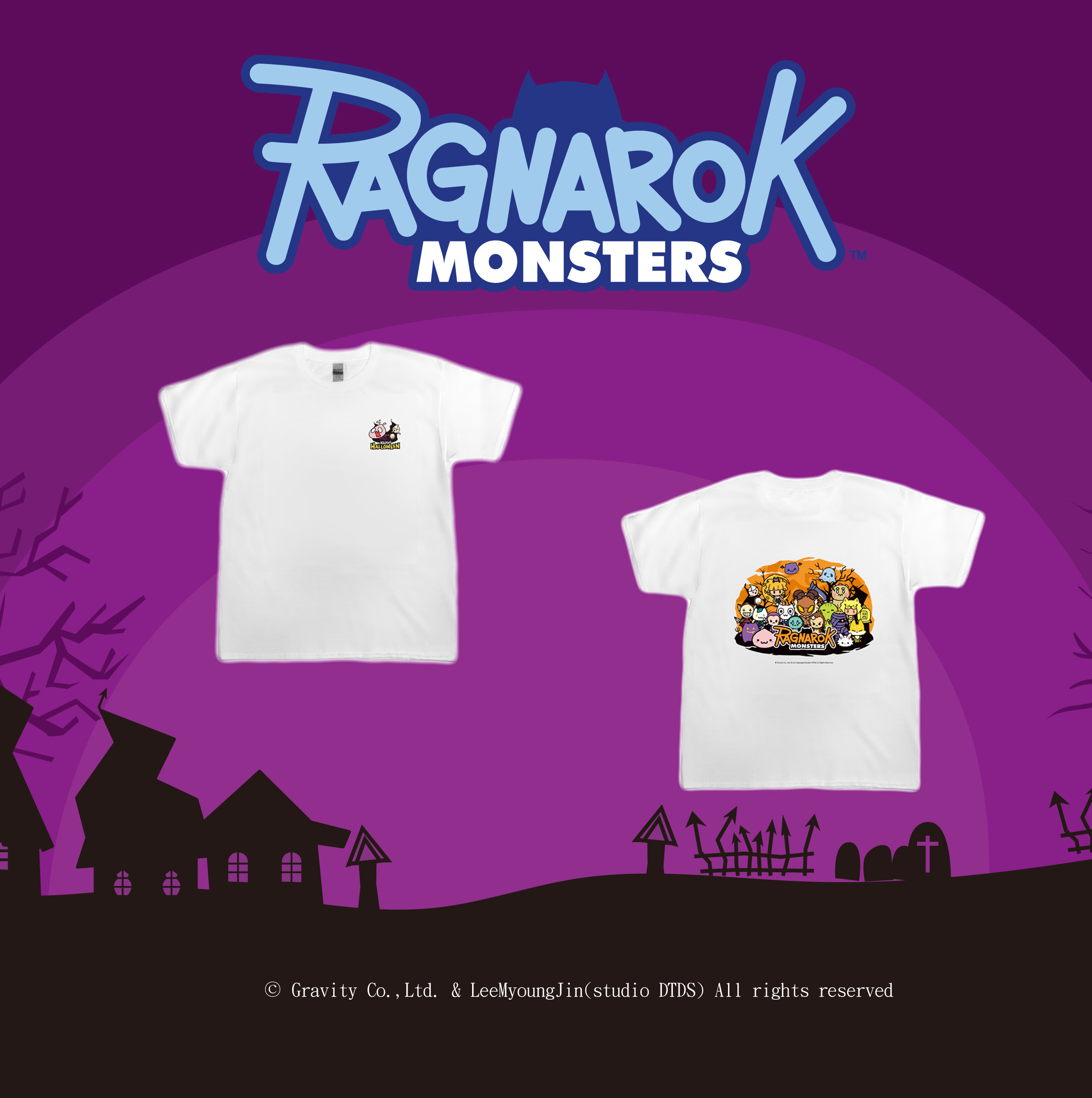 《RO仙境傳說》萬聖節波利特別版 T-shirt(白)