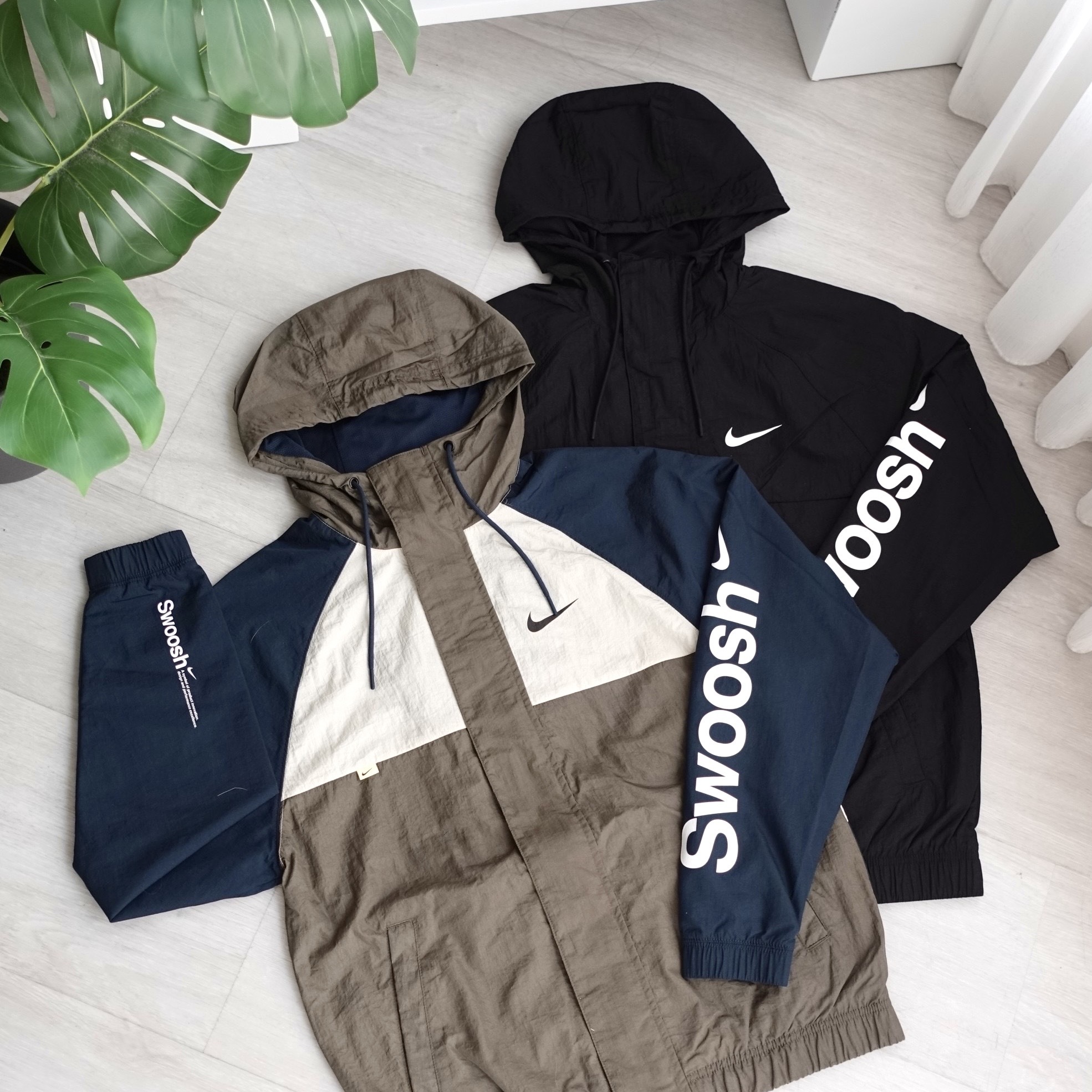 NIKE外套 ALPHABET LOGO Swoosh拼接風衣外套