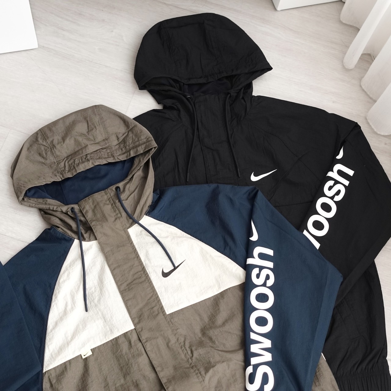NIKE外套 ALPHABET LOGO Swoosh拼接風衣外套