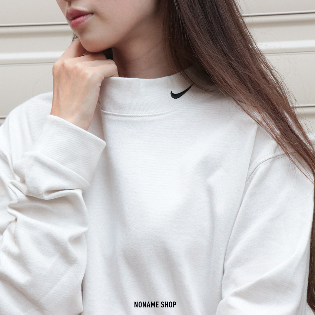 NIKE SHIRT 微高領 刺繡 小LOGO 長T 兩色