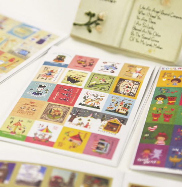 邮票手帐贴纸（80枚）随机