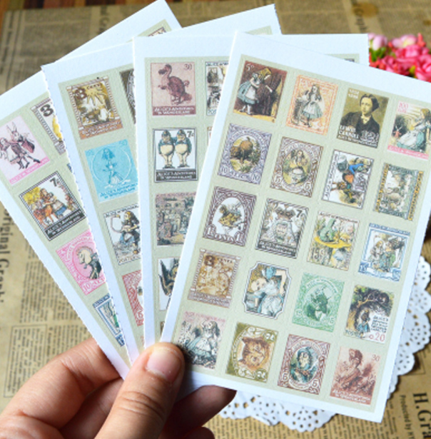 邮票手帐贴纸（80枚）随机