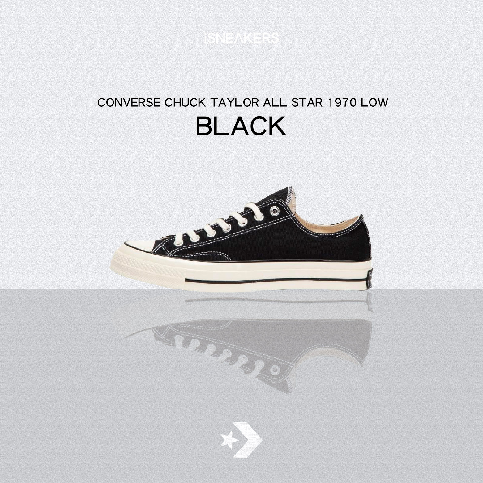 iSNEAKERS｜CONVERSE CHUCK TAYLOR ALL STAR 1970 黑色 低筒 162058C