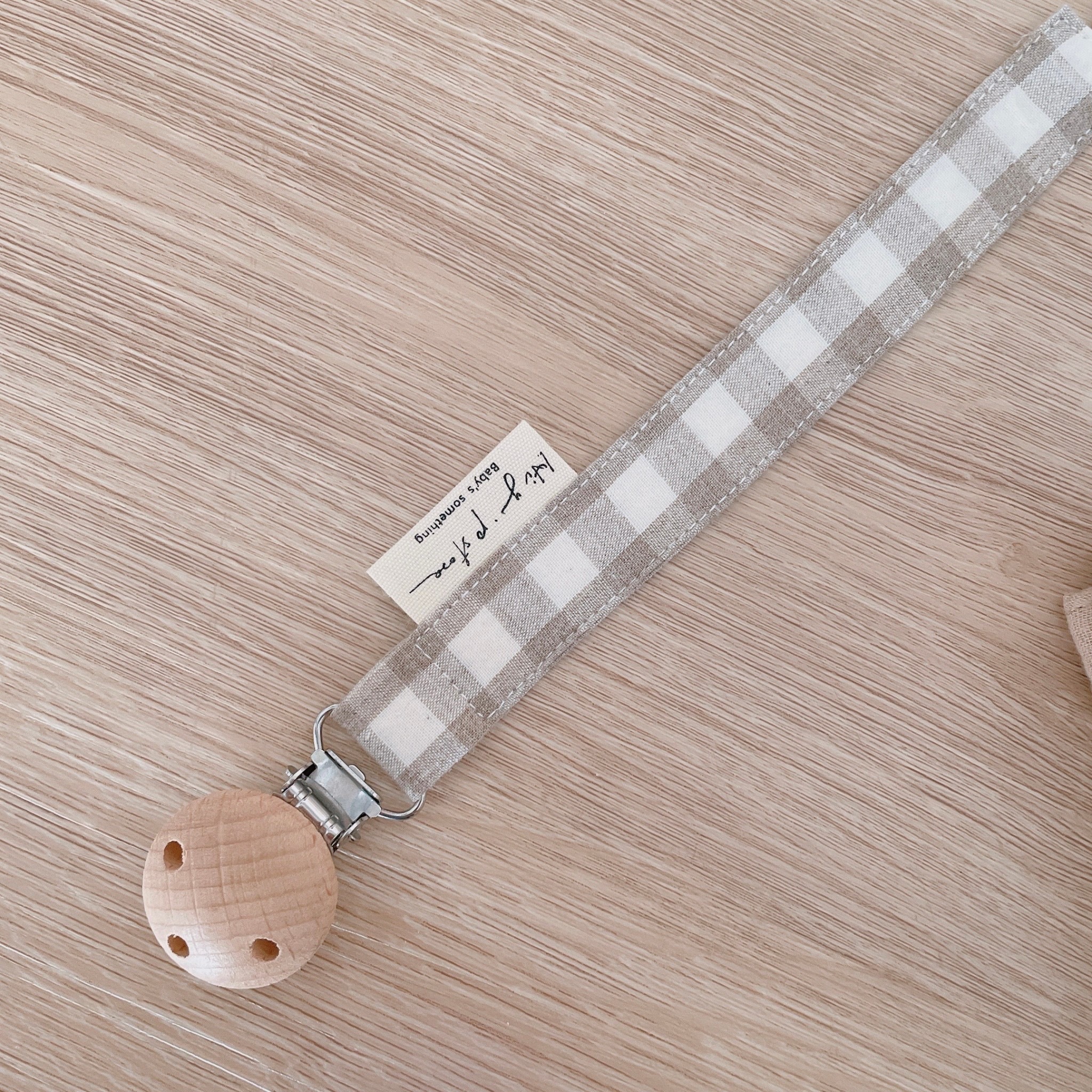 Hi Y.P store-櫸木夾-棕色小格紋