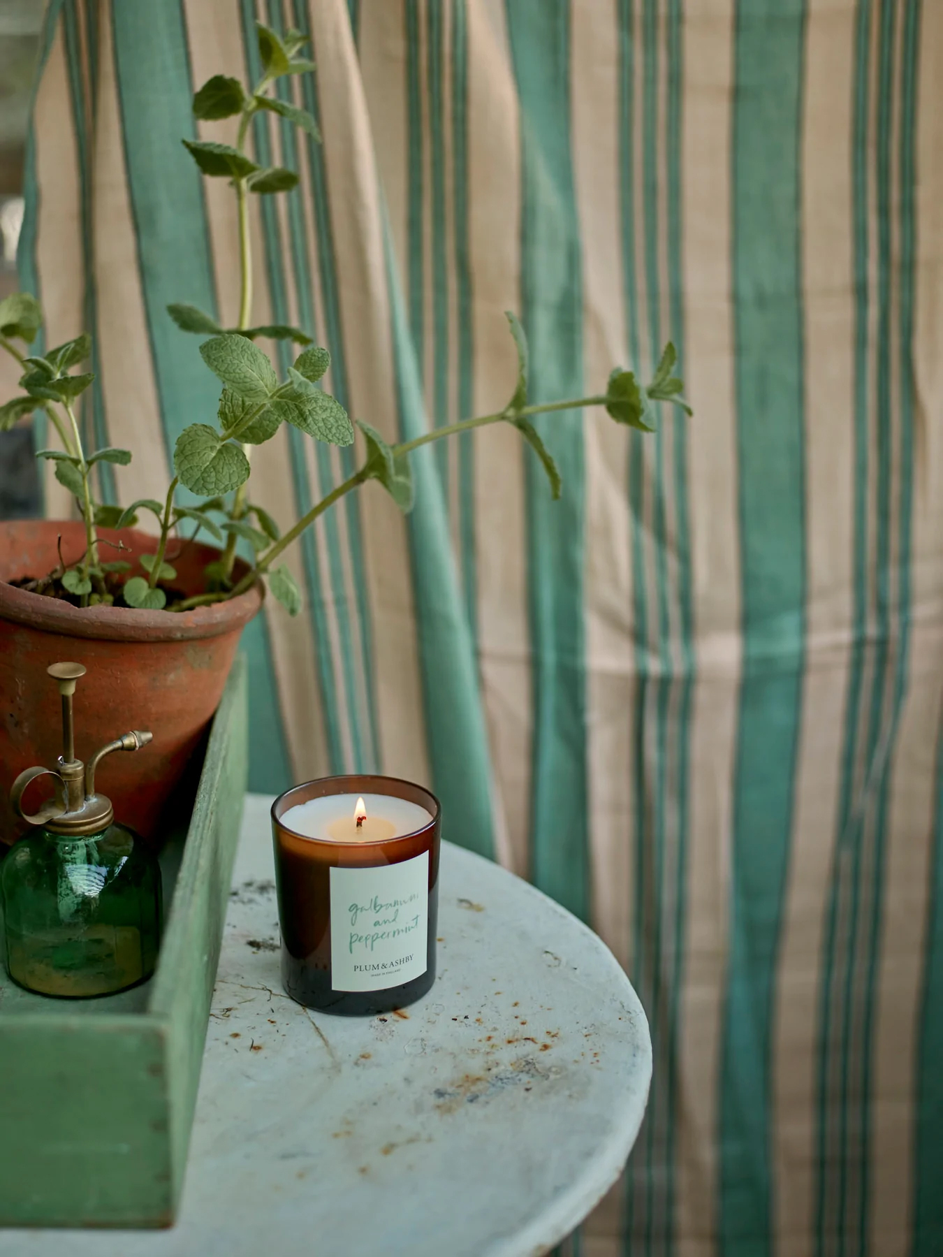 PLUM & ASHBY白松香與薄荷天然蠟燭