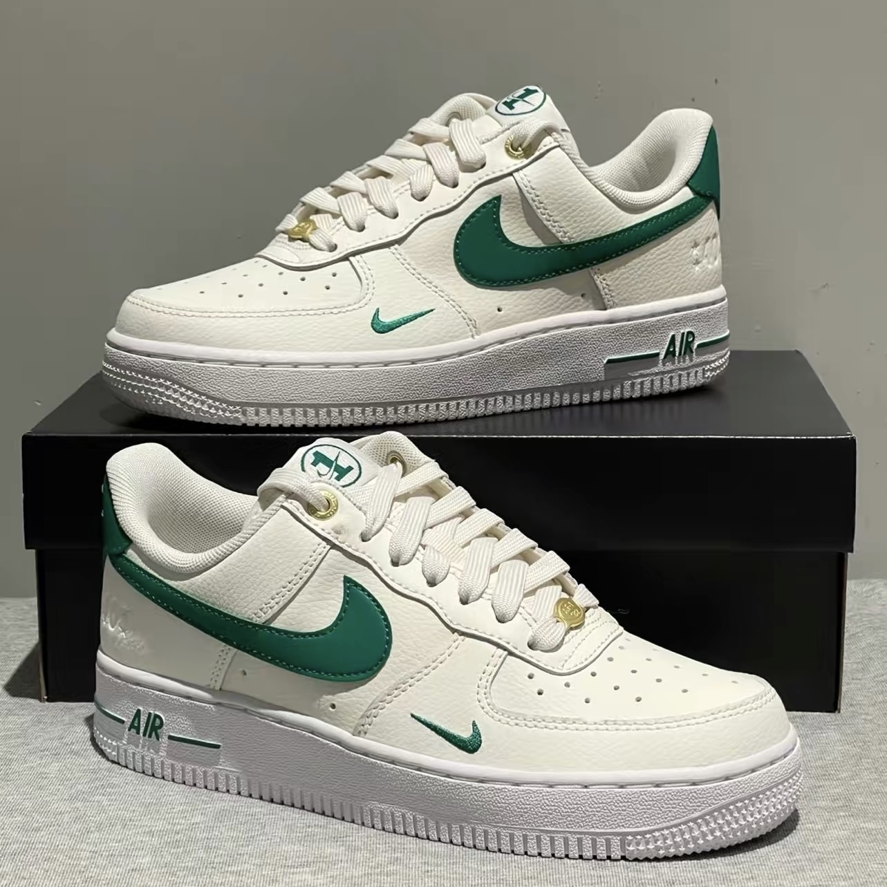 【APAIR】現貨 Nike Air Force 1 “Malachite” DQ7582-101女款/DQ7658-101男款 米白綠 40週年