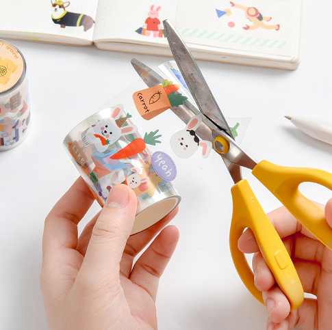 悦真手账胶带可爱防水pvc咕卡素材 3米