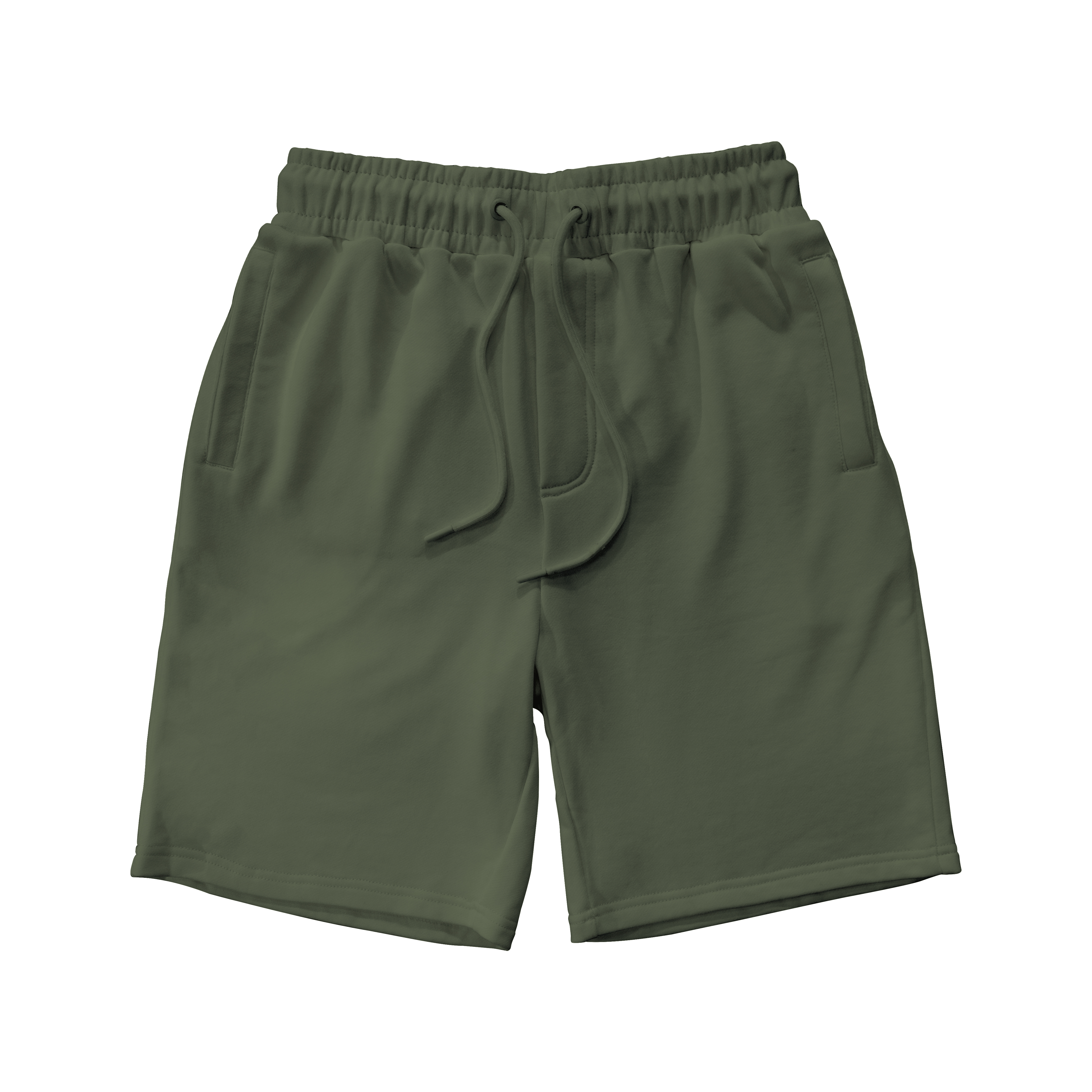 山系毛巾布軍綠短褲 (中性)