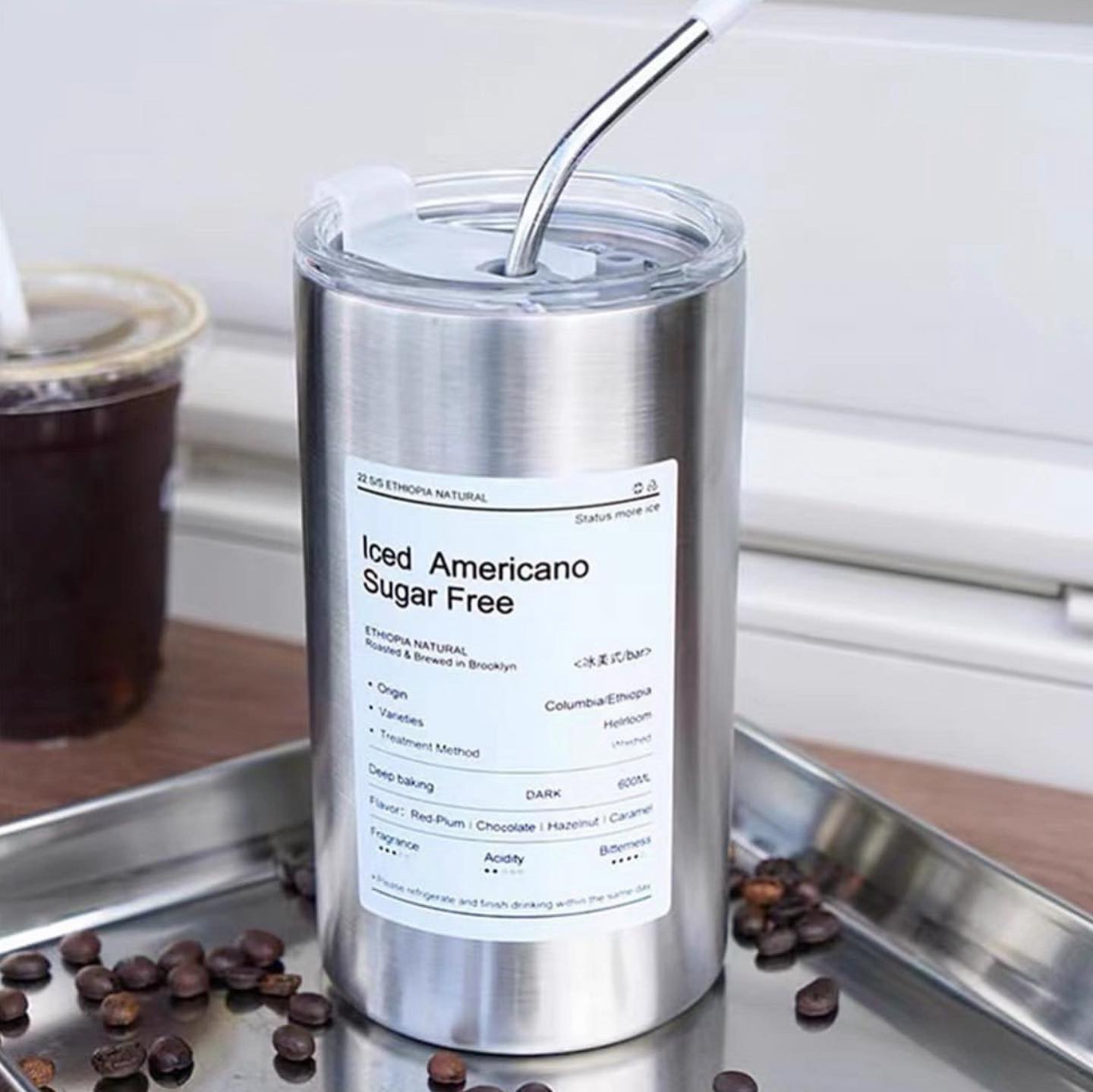 現貨 韓國文青 不銹鋼環保杯 600ml 可保溫可保冰