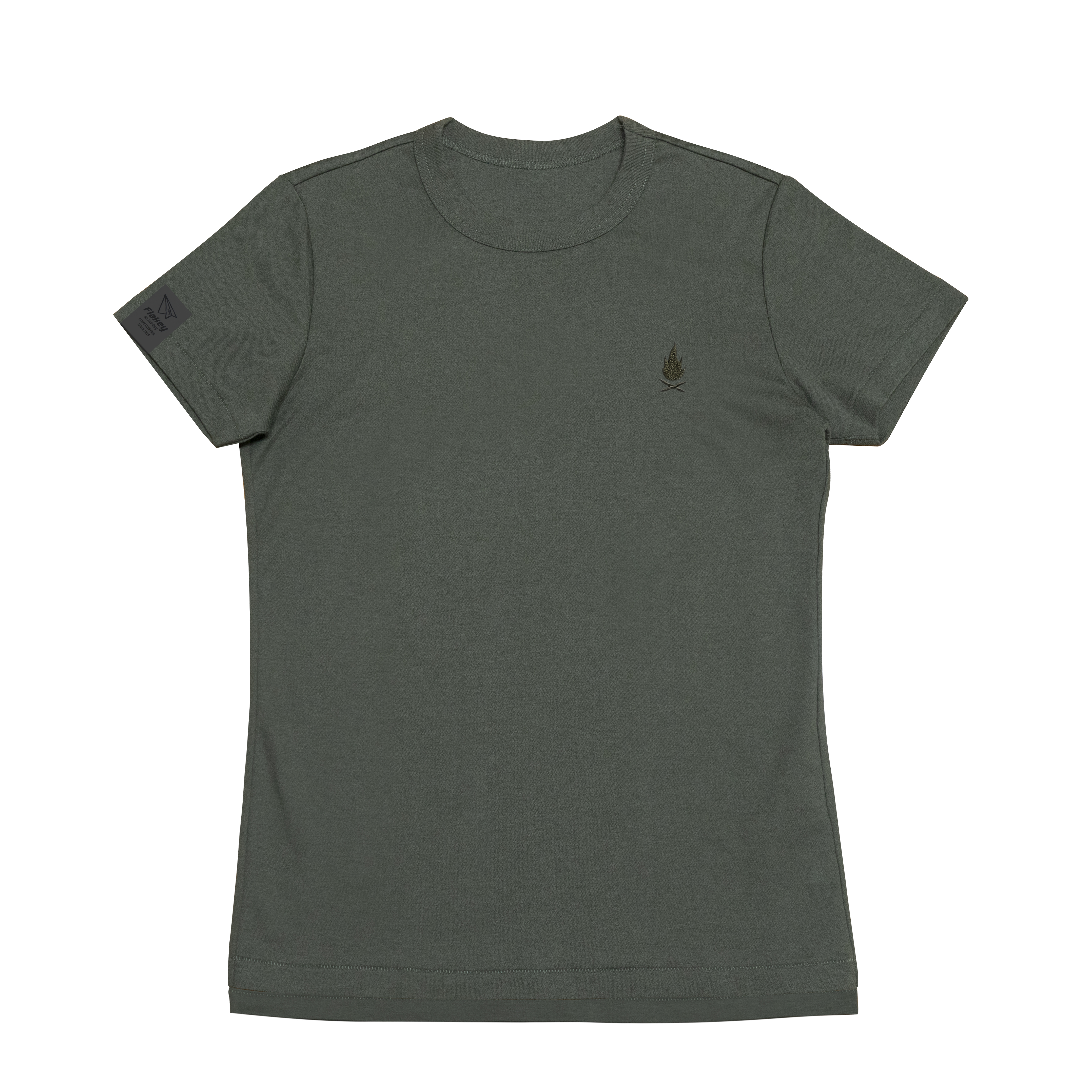 山系LOGO灰綠短袖Tee (女裝)