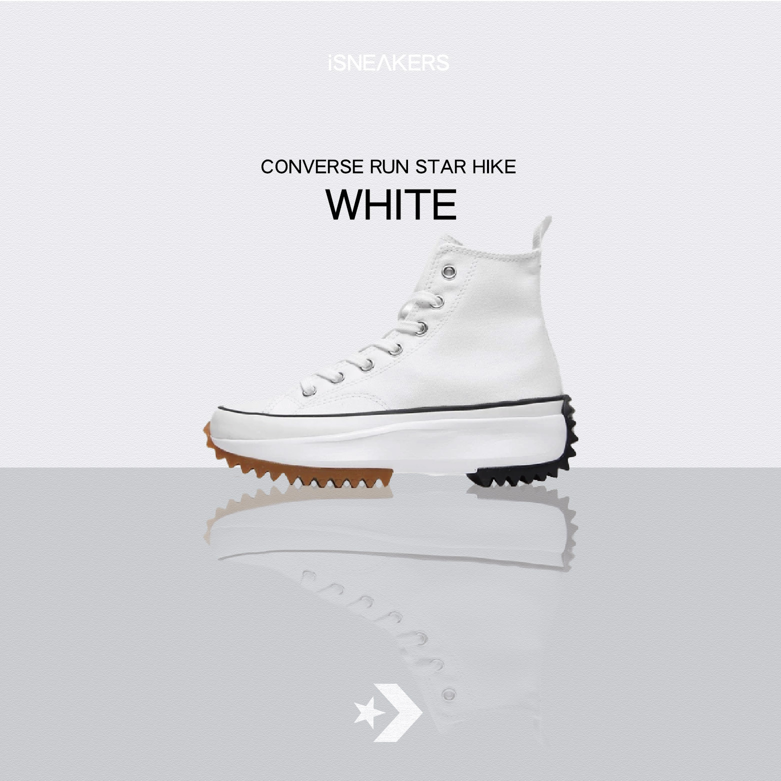 iSNEAKERS｜Converse Run Star Hike "White" 白 鋸齒鞋 厚底 非聯名款平名款 166799c