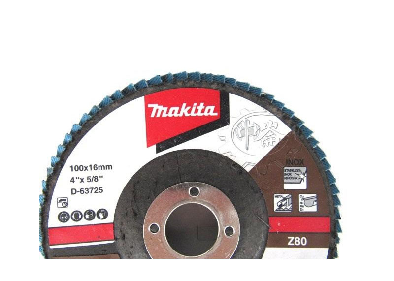 ＊中崙五金【附發票】Makita 牧田 100mm #80 不鏽鋼用 砂布輪 D-63725 蝶式砂布輪