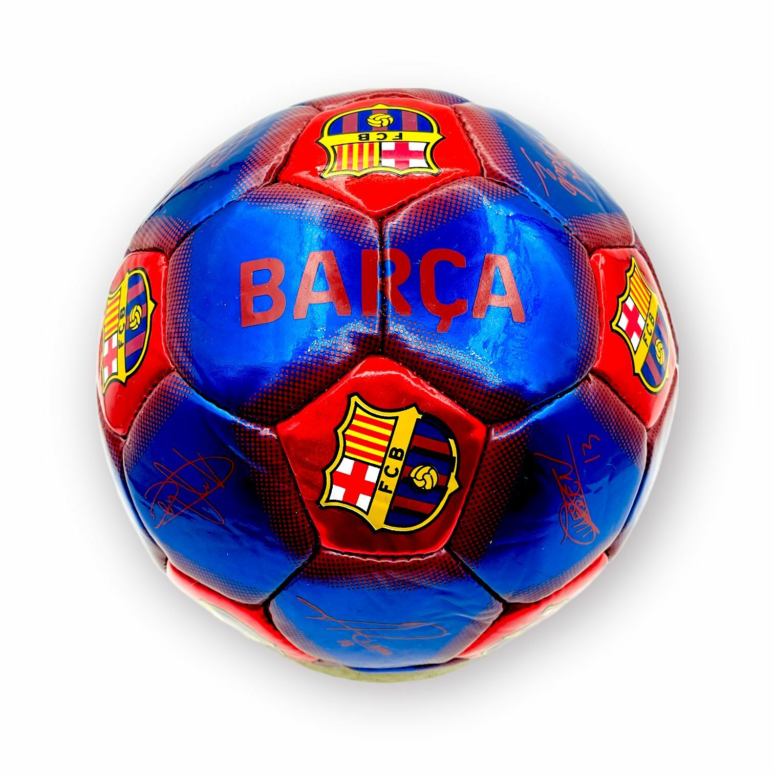 巴塞隆拿金屬球星簽名1號足球