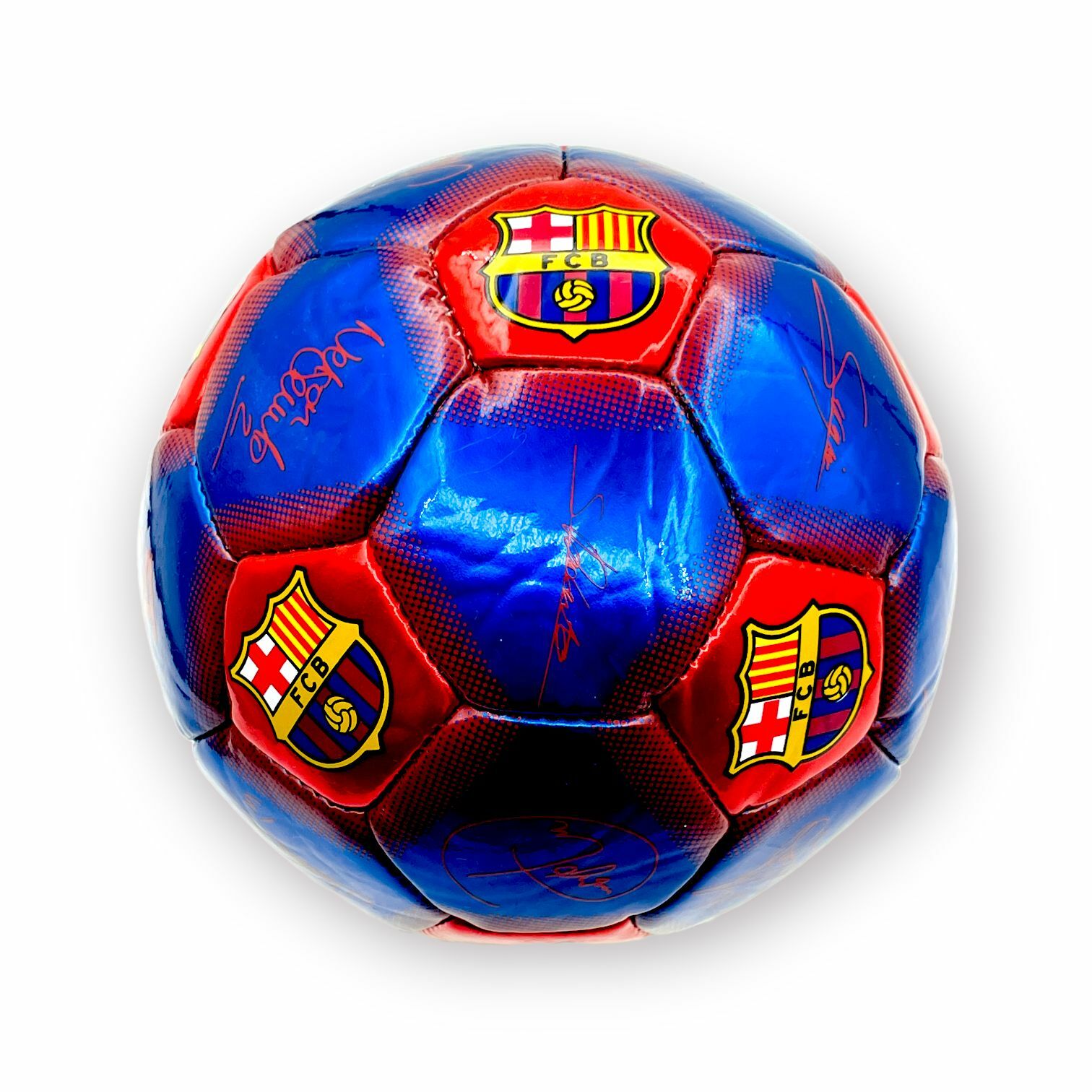 巴塞隆拿金屬球星簽名1號足球