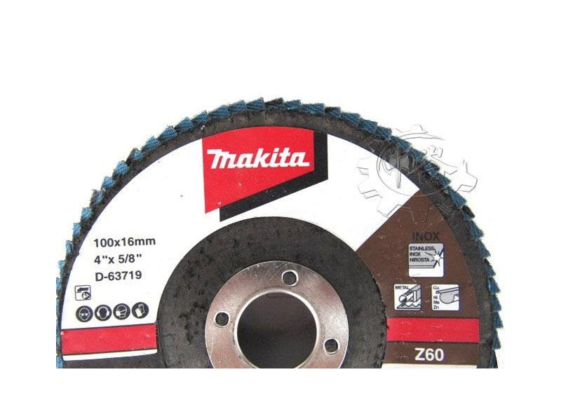 ＊中崙五金【附發票】Makita 牧田 100mm #60 不鏽鋼用 砂布輪 D-63719 蝶式砂布輪