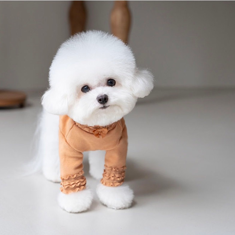 OPAAAP 蕾絲長袖高領衫（橘/紫）