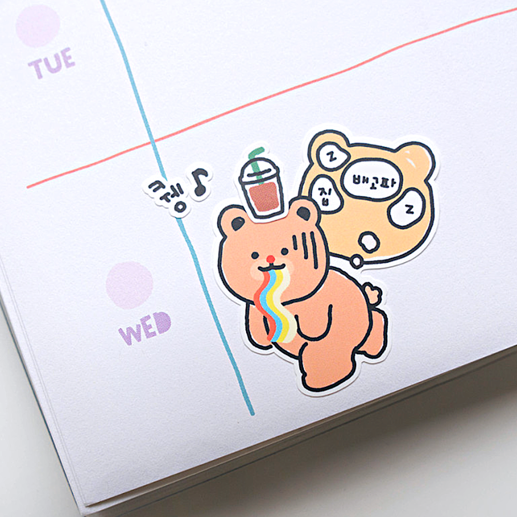 Khakiz Sticker－Tired (Korean Stationery Brand)