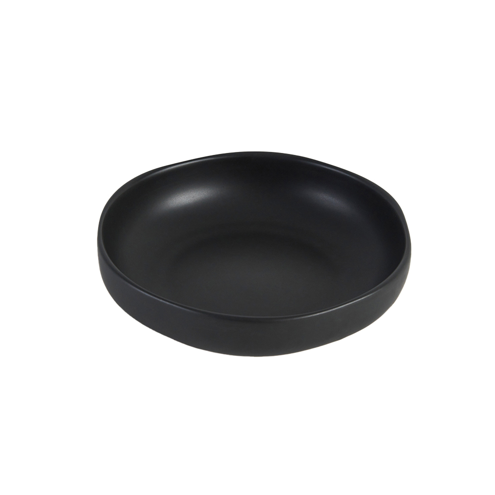 KOGA │ 陶質六角深盤 (尖山黑)