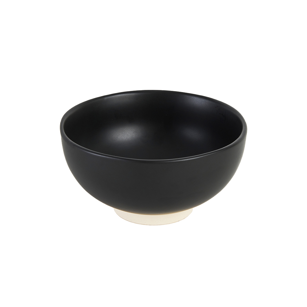 KOGA │ 陶質六角大碗公 (尖山黑)