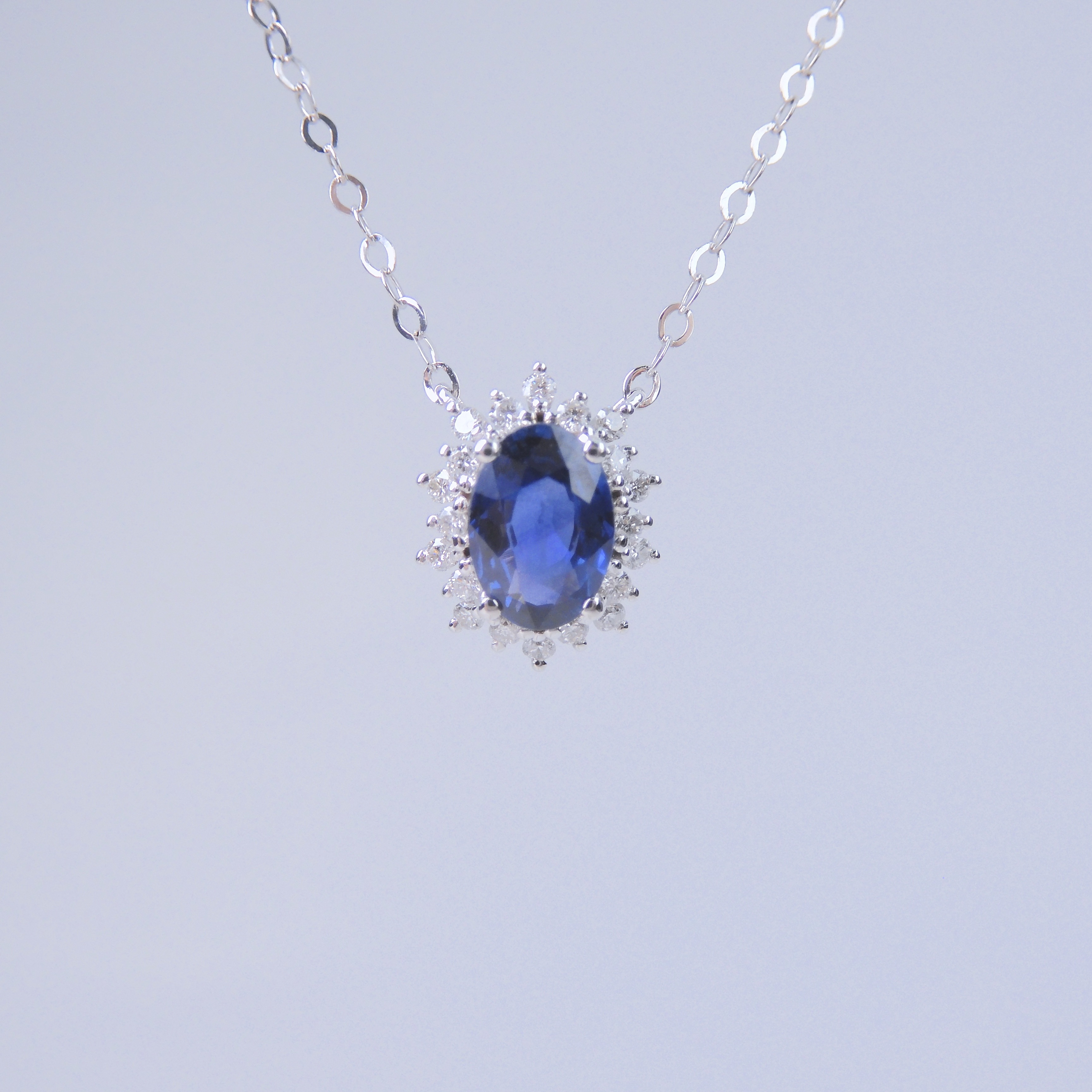 18K金 0.55ct 藍寶石項鏈