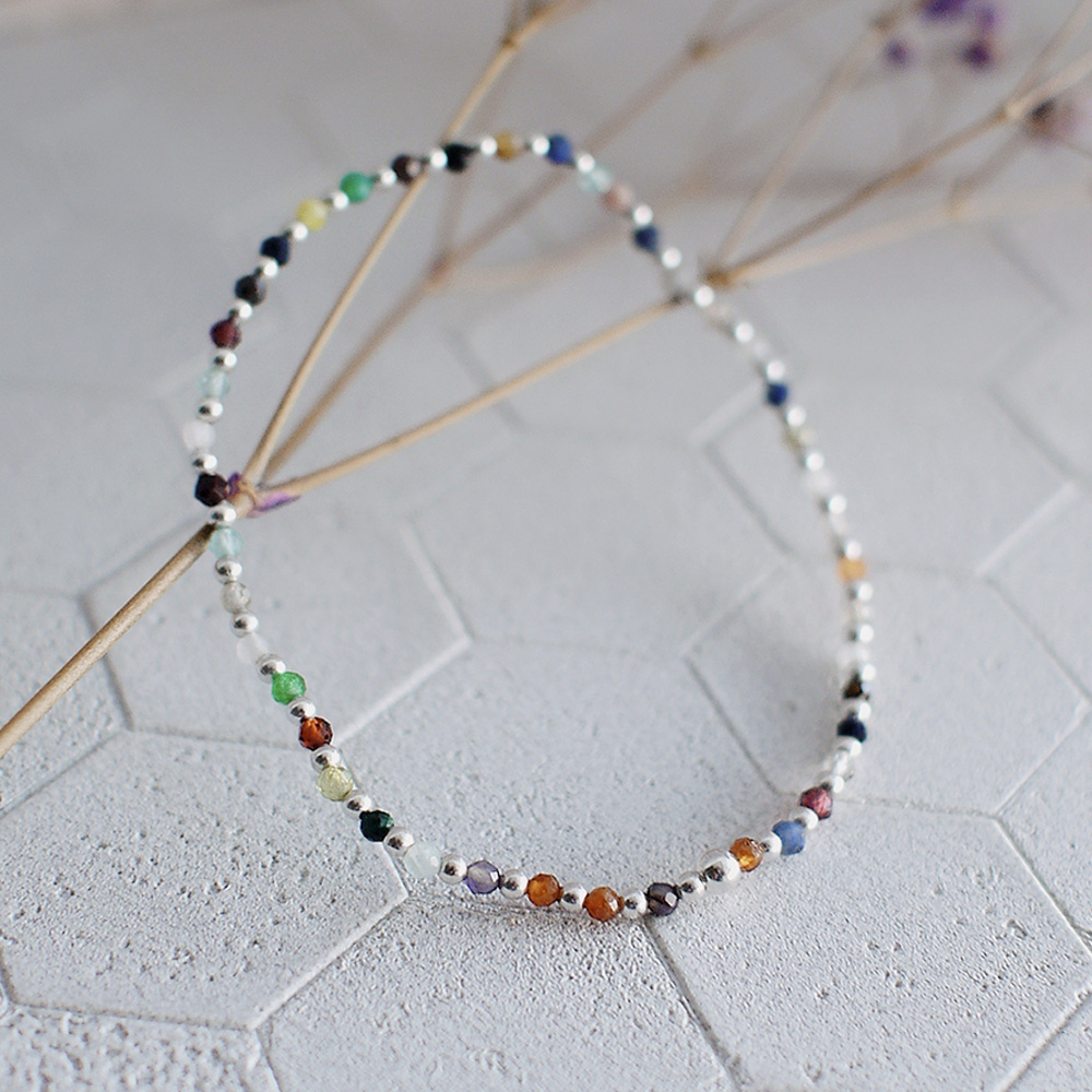 綠野仙蹤純銀手鍊(大人小孩款/彩色天然石)/SB032