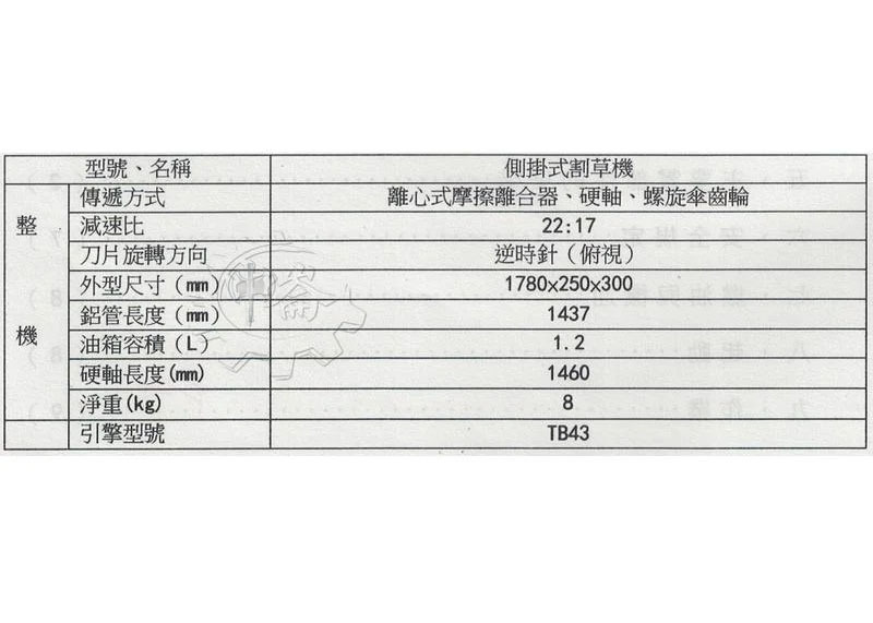 ＊中崙五金【附發票】SHIN KOMI 型鋼力 SK-43L-JP 硬管割草機 ( 日規開關) 另有SK-43L歐規開關