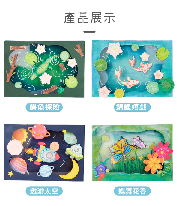 神奇的動動畫手情境立體畫材料包 M7156