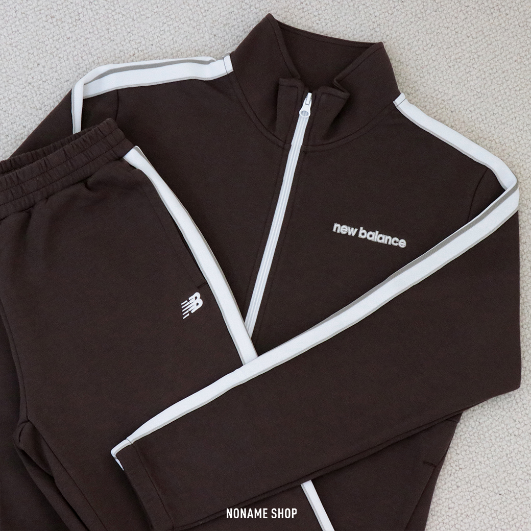 NEW BALANCE NB 運動 套裝 外套 長褲 套裝 咖啡 (女款)