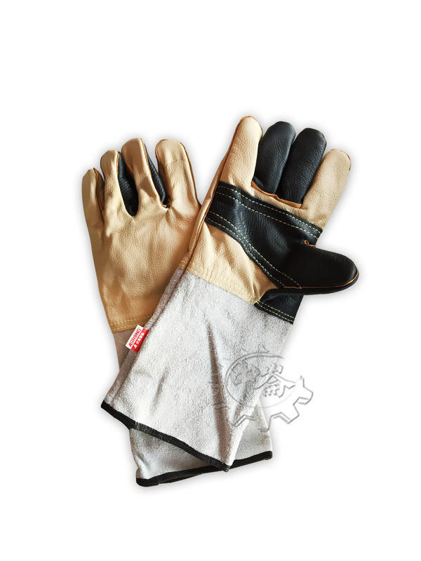 ＊中崙五金【附發票】台灣製 小牛皮電焊手套 A級 防火線五指*16"長 電焊皮手套 電焊手套 防護手套 牛皮焊接手套