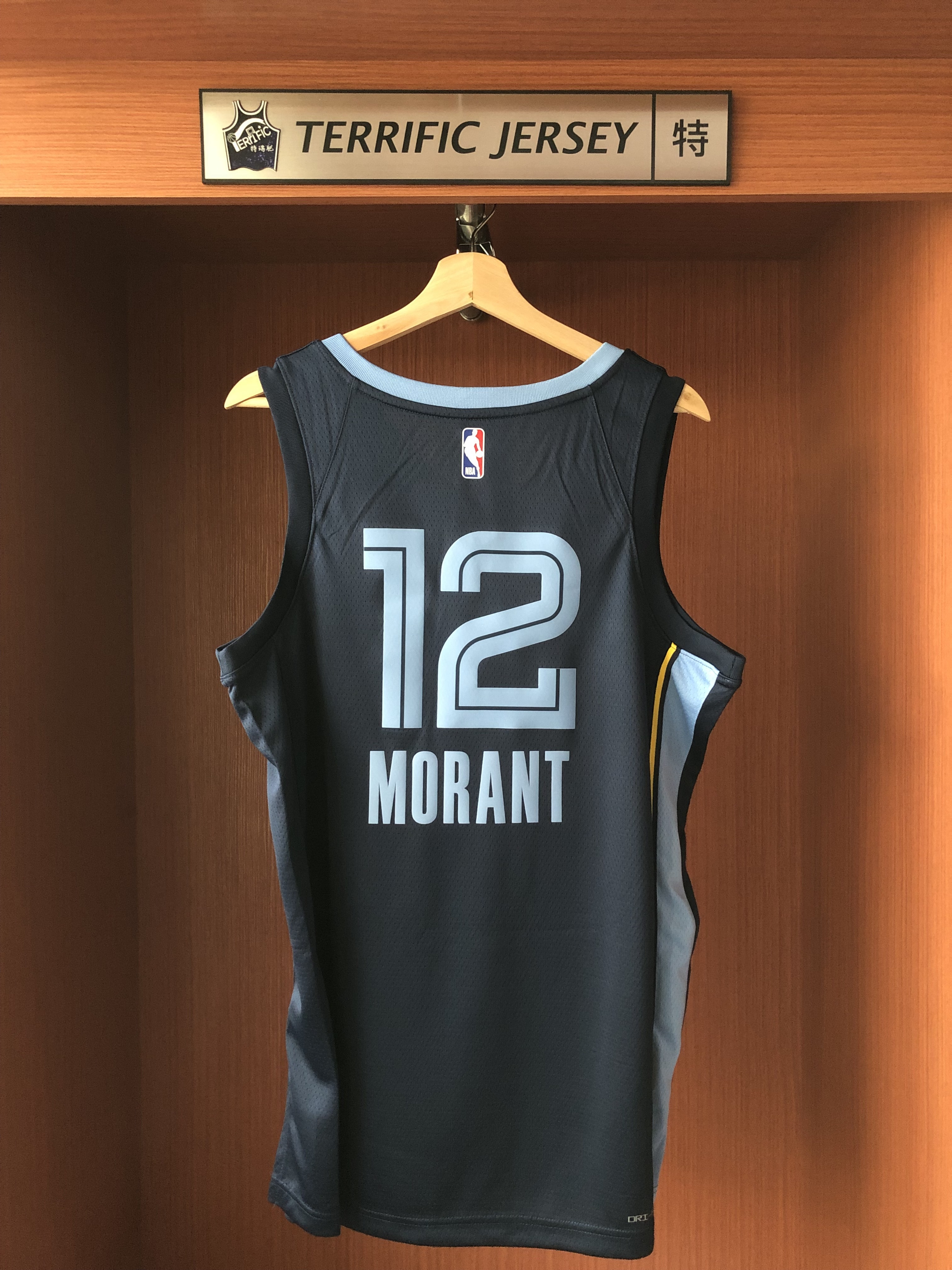 NBA球衣 Ja Morant 曼非斯灰熊深藍 Icon Nike Swingman 球迷版 熱轉印 全新