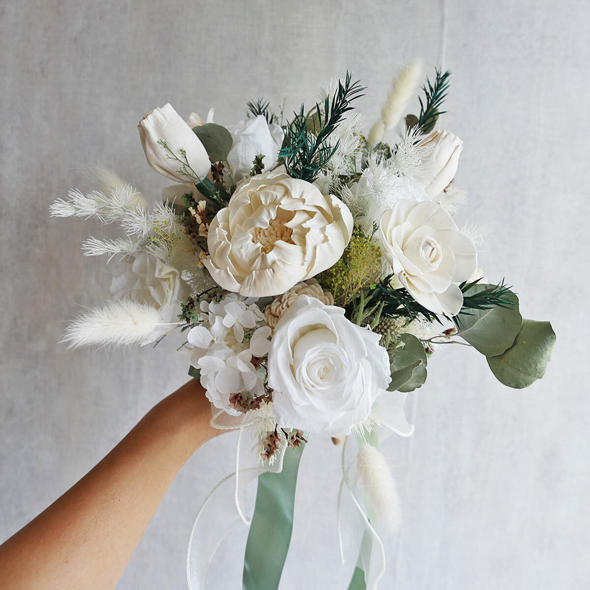 NO05｜白色系分束新娘捧花