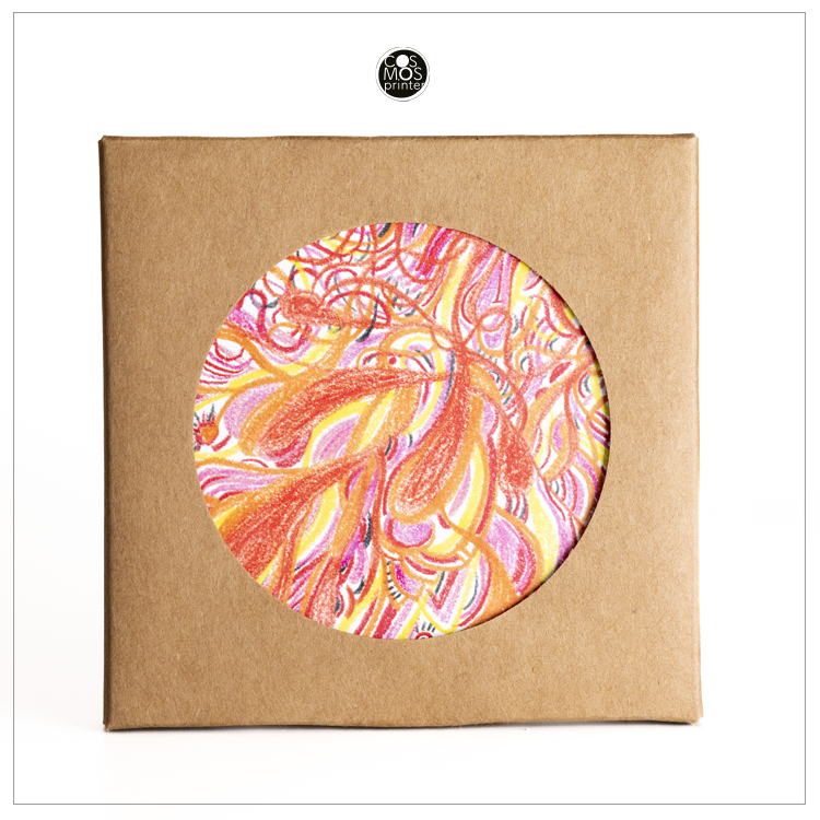 卡卡風身心地圖～七脈輪吸水陶瓷杯墊（第二脈輪）