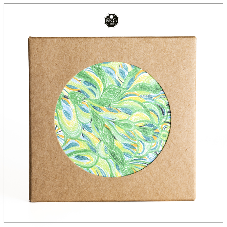 卡卡風身心地圖～七脈輪吸水陶瓷杯墊（第四脈輪）