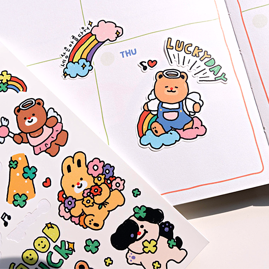 Khakiz Sticker－Lucky Day (Korean Stationery Brand)