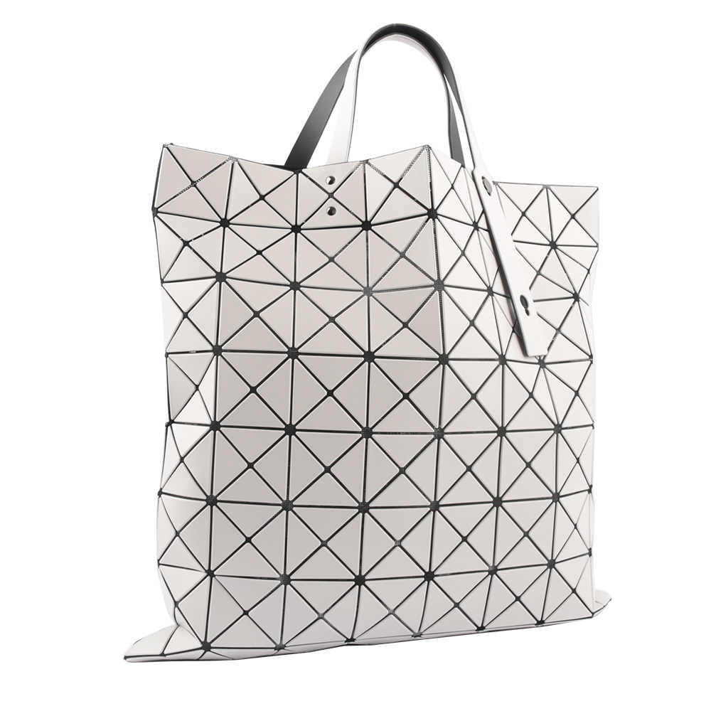 【ISSEY MIYAKE三宅一生】BAO BAO LUCENT 8X8 啞光霧面托特包(淺灰色)