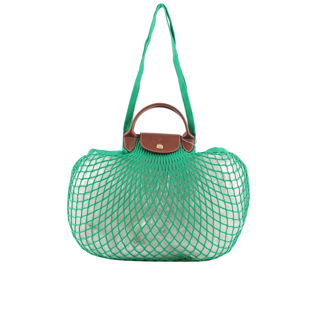 【LONGCHAMP】LE PLIAGE FILET 二用漁網包(綠色)