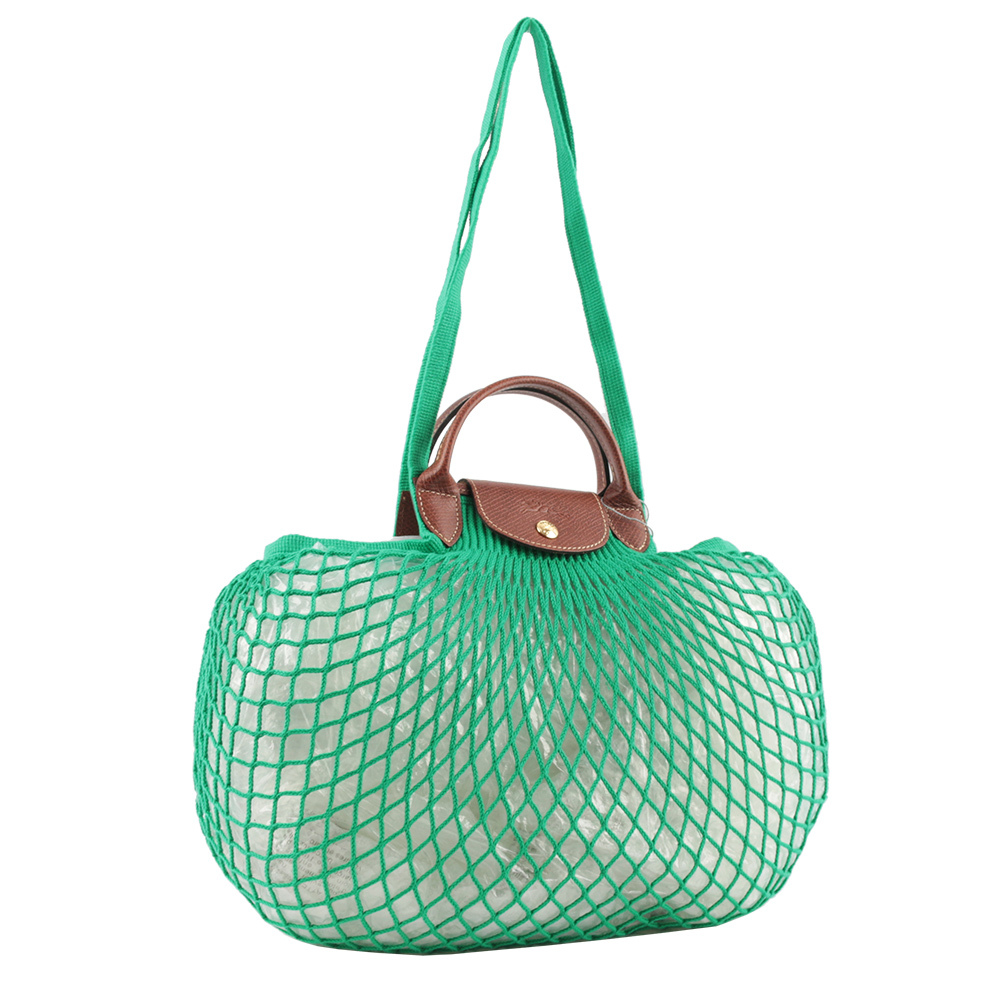 【LONGCHAMP】LE PLIAGE FILET 二用漁網包(綠色)