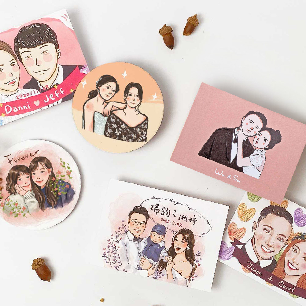 加購｜森林小物｜森林囍麵｜插畫家似顏繪禮品