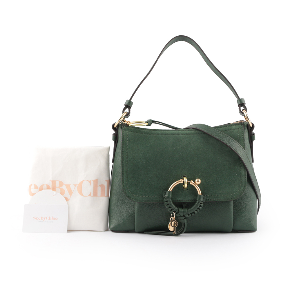 【SEE BY CHLOE】JOAN SMALL 肩背/斜背包(大理石綠)