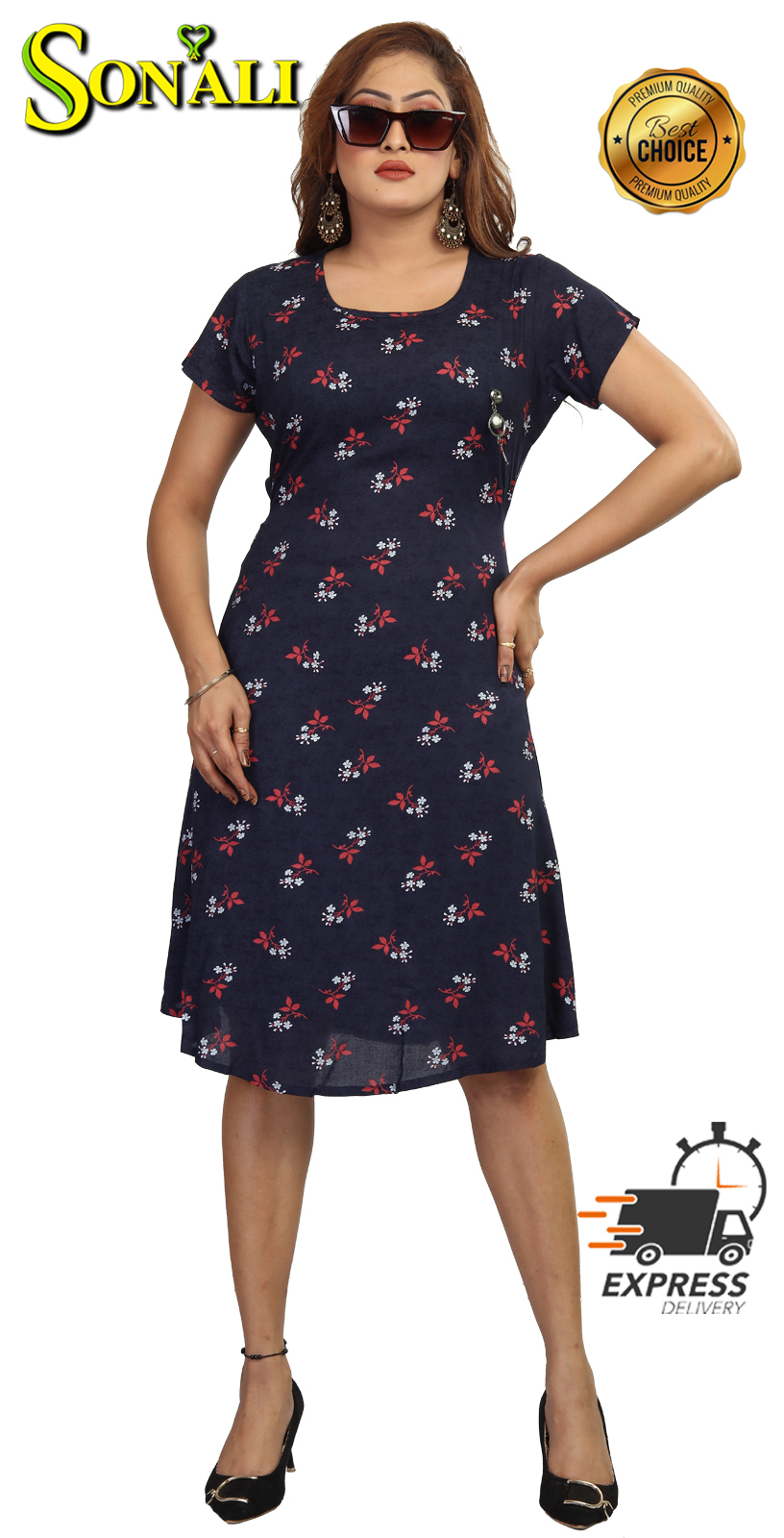 Sonali Premier Quality Women's Casual Dresses - Q1781A/Q1781B/Q1781C/Q1781D