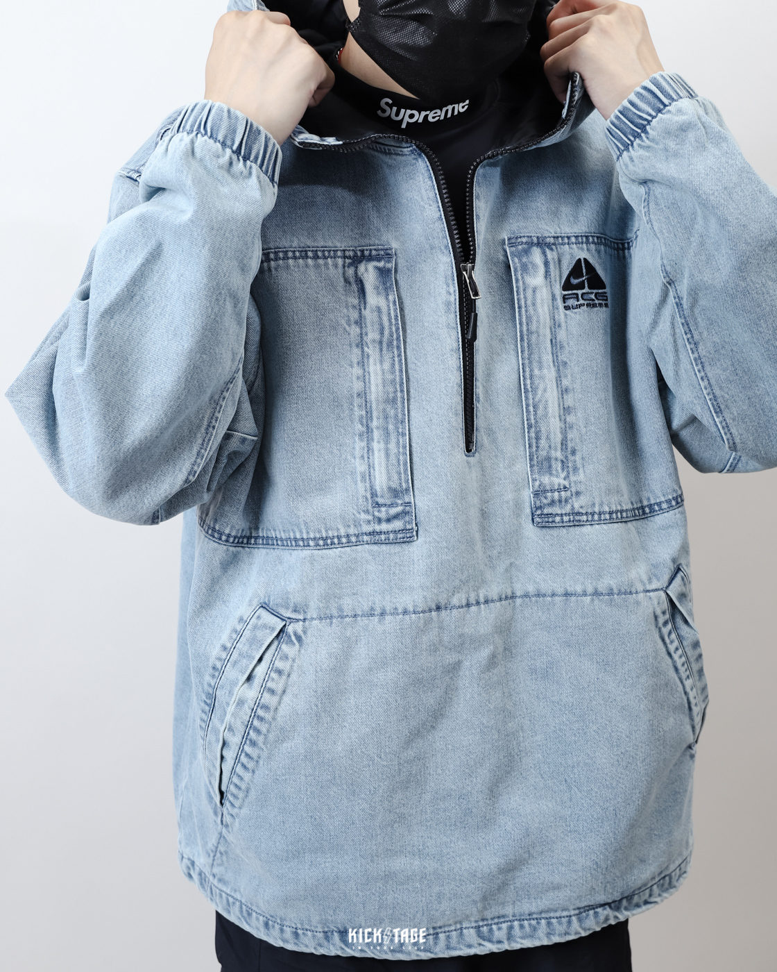 Supreme x Nike ACG Denim Pullover 連帽衝鋒衣夾克半開襟外套