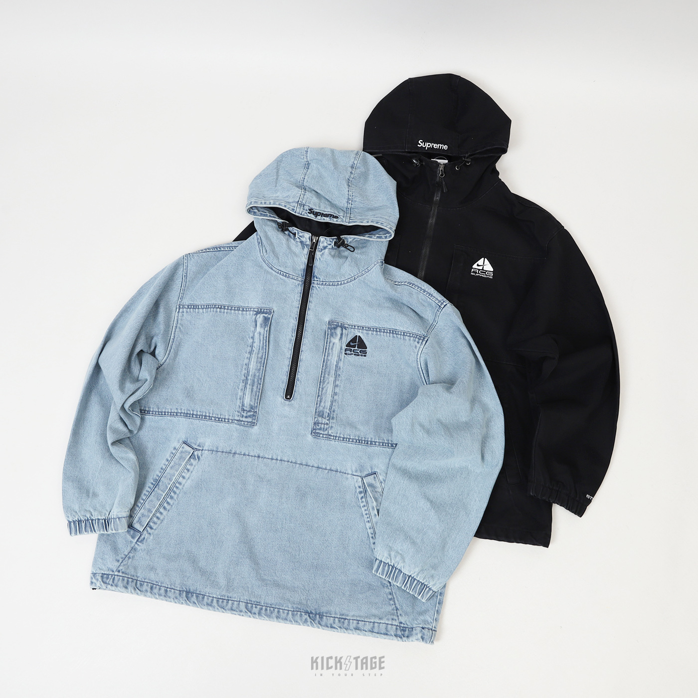 Supreme x Nike ACG Denim Pullover 連帽衝鋒衣夾克半開襟外套