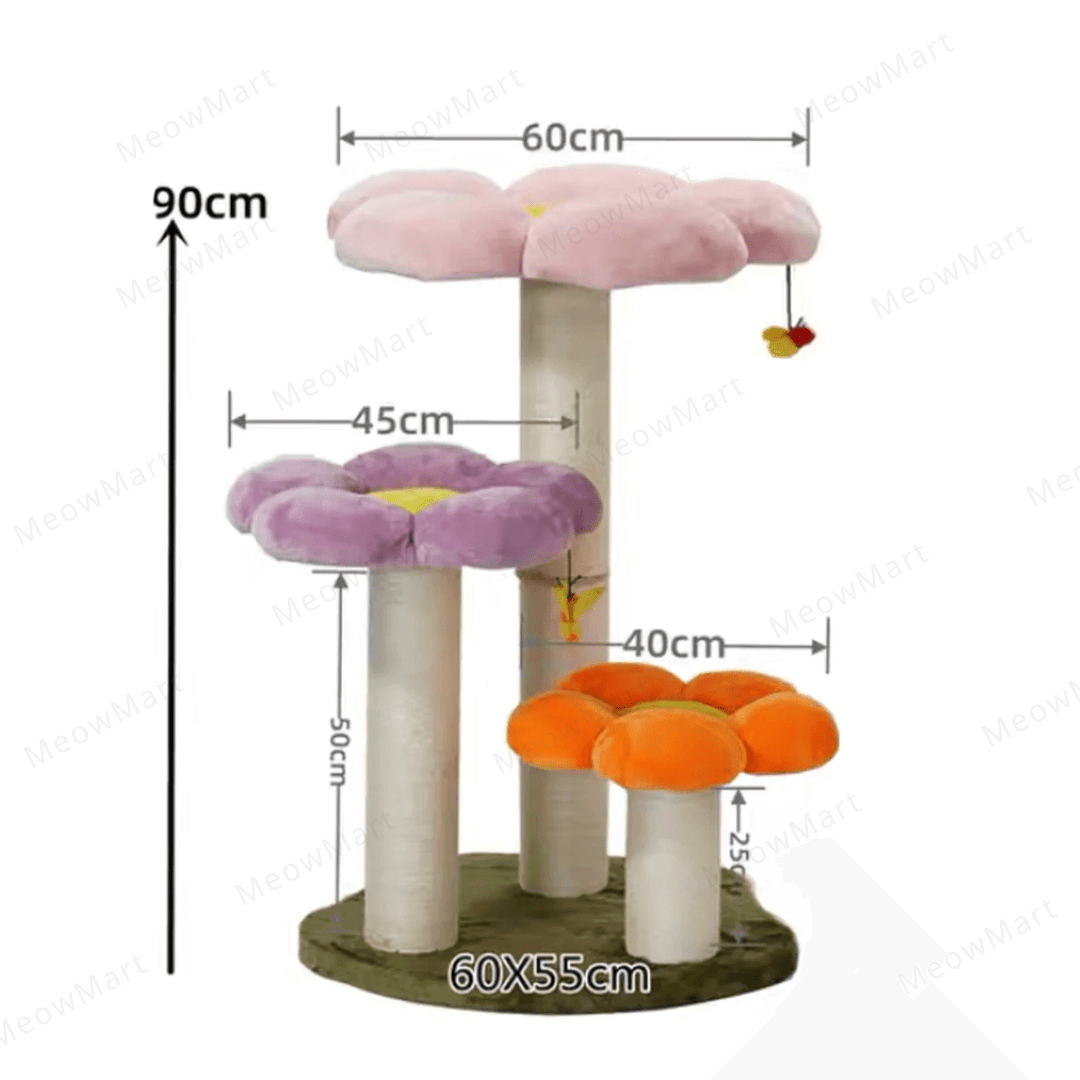 花朵貓爬架