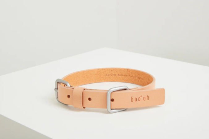 Boo Oh - LUMI COLLAR - Silver + Tan
