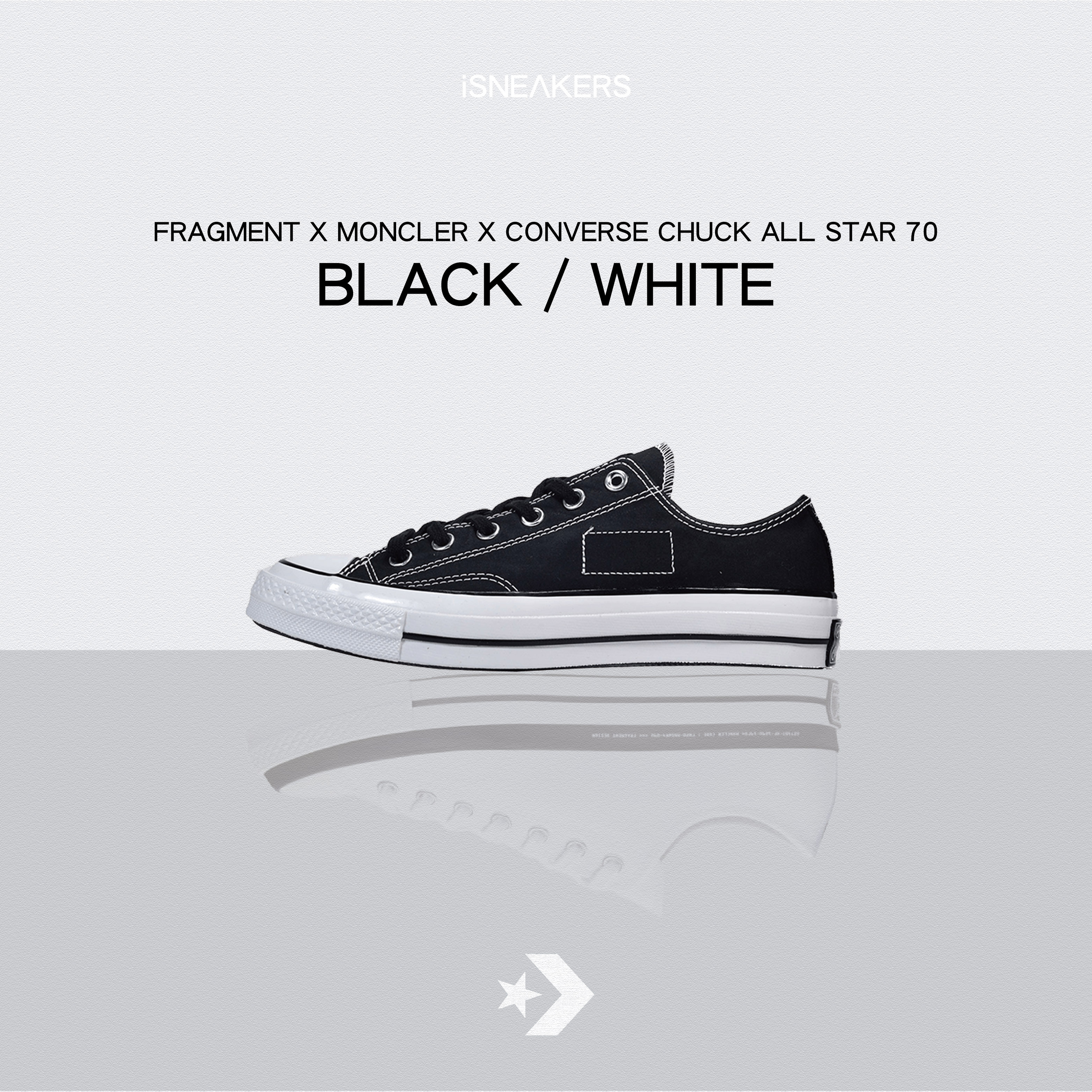 iSNEAKERS｜ CONVERSE X FRAGMENT X MONCLER 70 黑169069C 白169070C