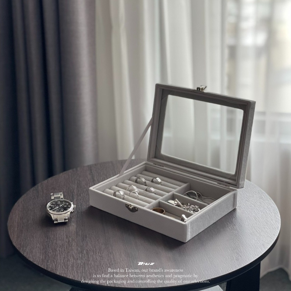 【BLUZ】飾品收納盒 灰綠 飾品盒