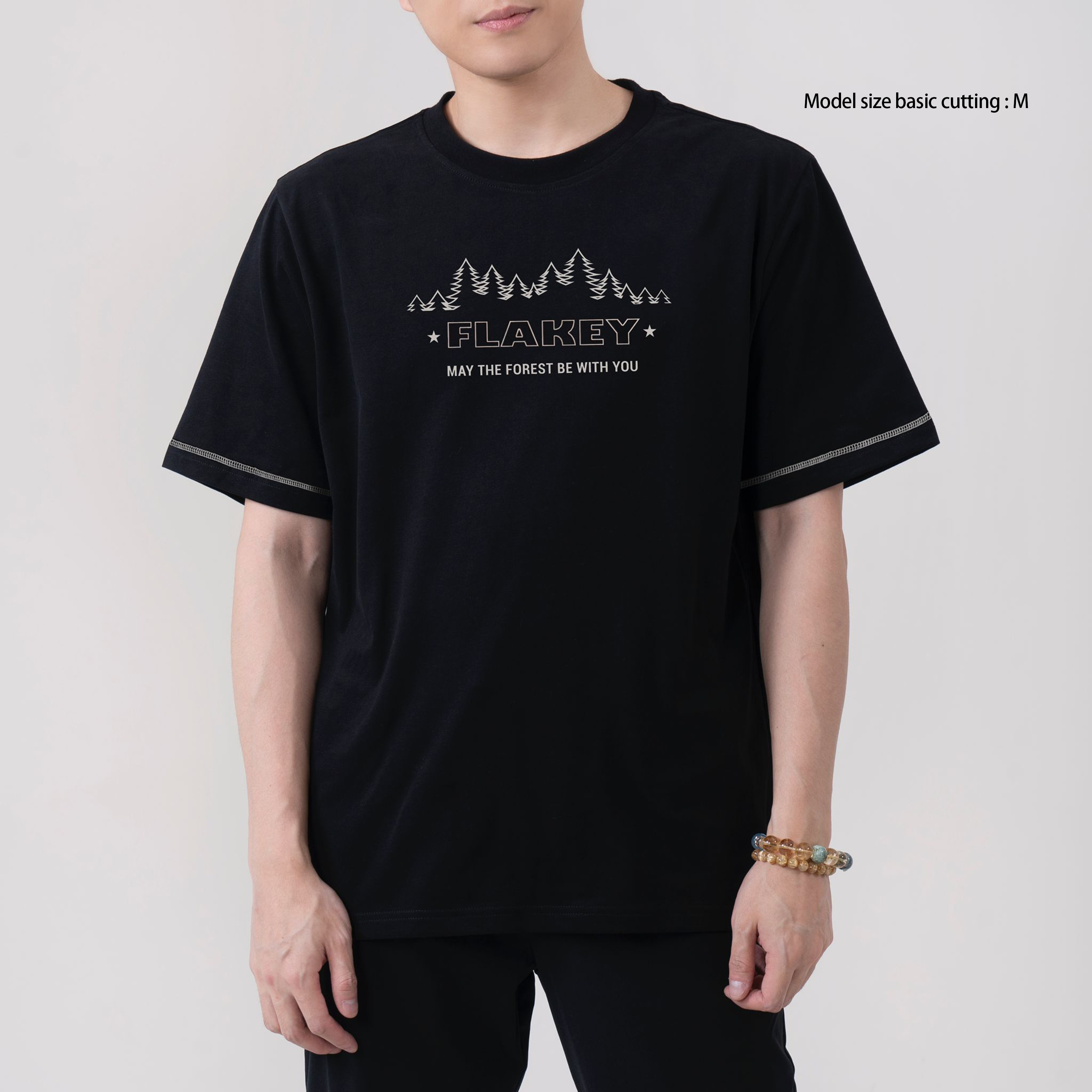 山系LOGO極黑短袖Tee (中性)